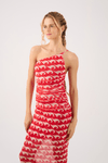 Vestido Ombro Só Tule Estampa Drop