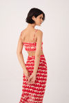 Blusa Drapeada Tule Estampa Drop