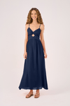 Vestido Longo Busto Franzido