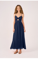 Vestido Longo Busto Franzido