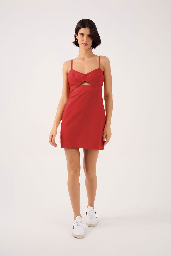 Vestido Curto Recortes
