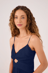 Vestido Longo Busto Franzido