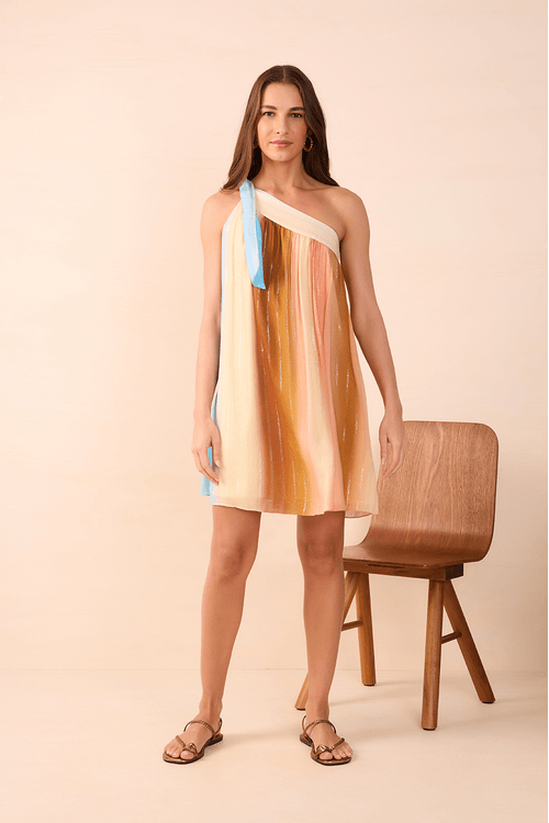 Vestido Lurex Estampa Recanto