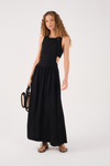 Vestido Cropped Linho Recorte Lateral