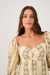 Blusa Linho Estampa Atins