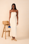 Vestido Midi Linho Lastex Costas