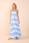 Vestido Cropped Linho Estampa Quebra-mar