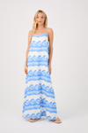 Vestido Cropped Linho Estampa Quebra-mar