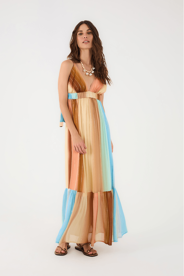 Vestido Cropped Nó Lurex Estampa Recanto
