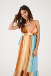 Vestido Cropped Nó Lurex Estampa Recanto