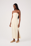 Vestido Midi Linho Lastex Costas