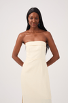 Vestido Midi Linho Lastex Costas