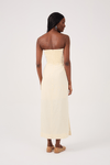 Vestido Midi Linho Lastex Costas