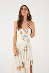 Vestido Cropped Linho Estampa Cenas
