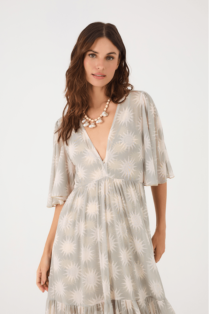 Vestido Tule Estampa Energia