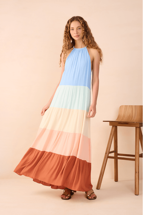 Vestido Longo Crepe Marias Color