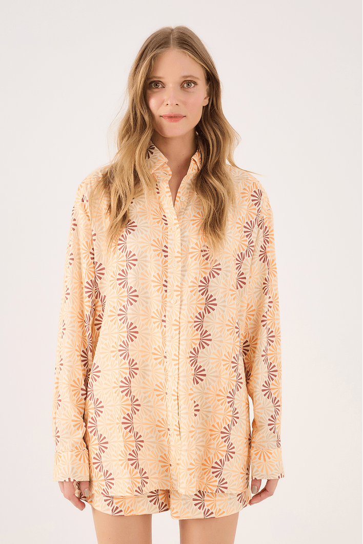 Camisa Linho Estampa Radiante