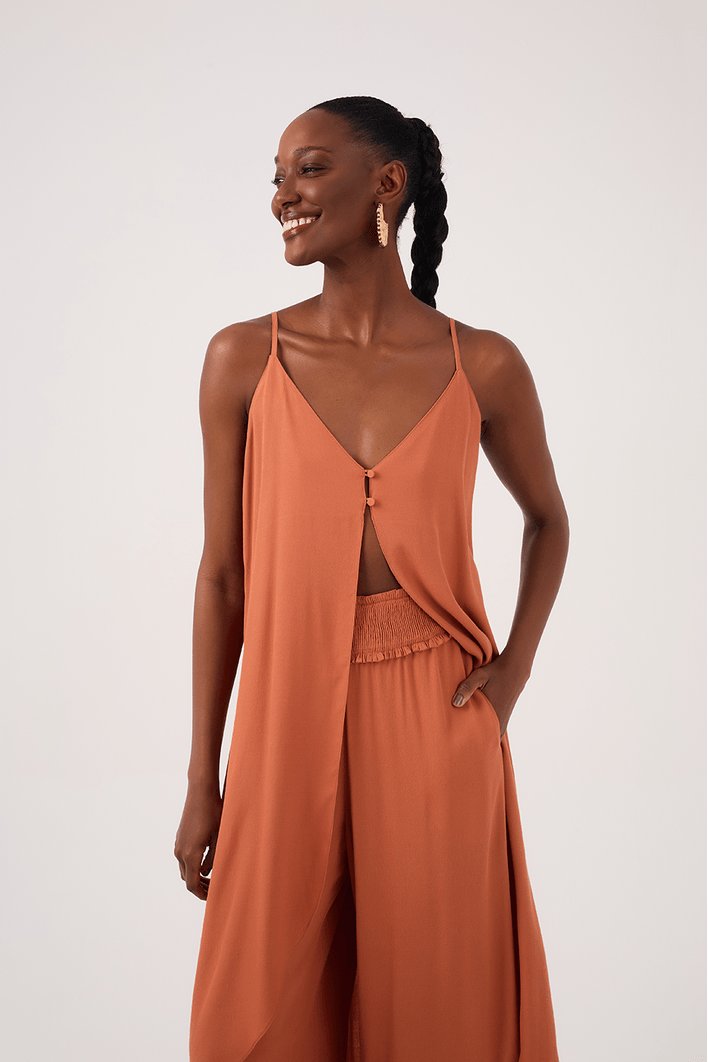 Túnica Crepe Alongada