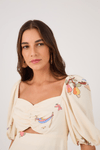 Vestido Linho Estampa Cenas
