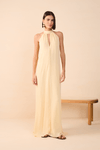 Vestido Longo Lurex Frente Única