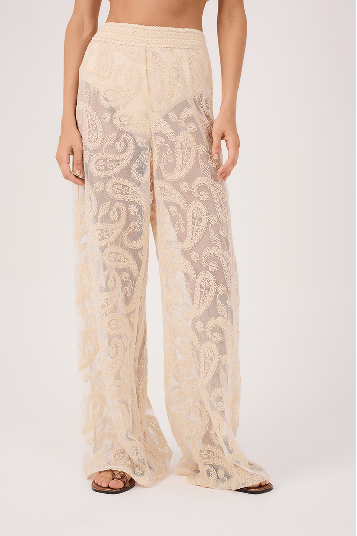 Calça Pantacourt Renda