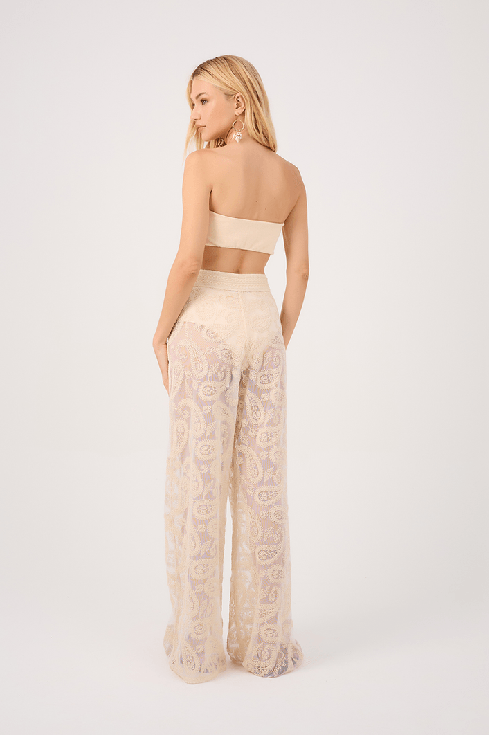 Calça Pantacourt Renda
