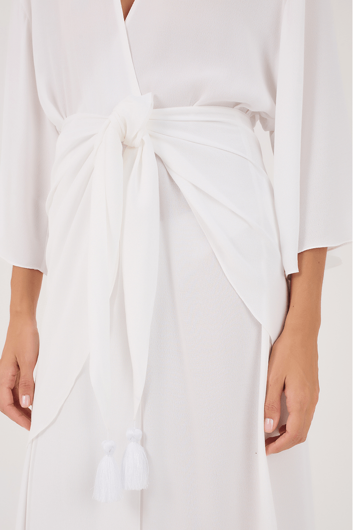 Vestido Cropped Crepe Pareô