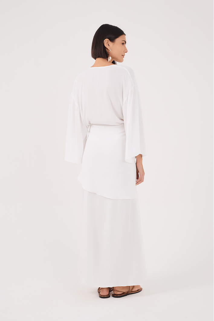 Vestido Cropped Crepe Pareô