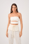 Top Linho Bordado Lurex Sol