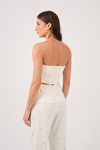 Top Linho Bordado Lurex Sol