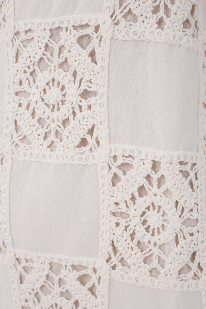 Vestido Cropped Patch Crochê