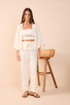 Kimono Linho Bordado Lurex Sol