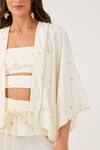 Kimono Linho Bordado Lurex Sol