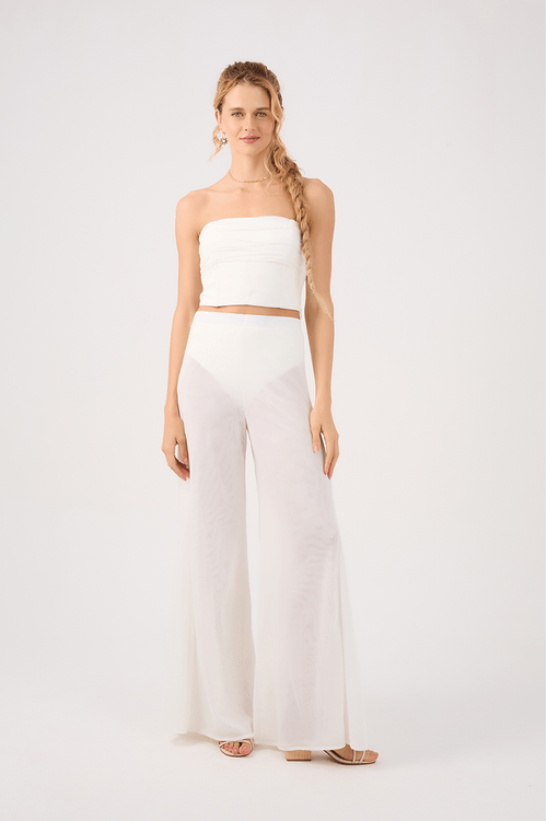 Calça Flare Tule Duplo