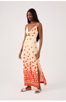 Vestido Cropped Linho Estampa Guarás