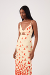 Vestido Cropped Linho Estampa Guarás