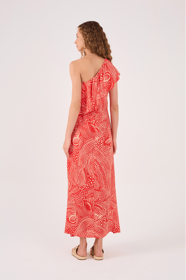 Vestido Cropped Estampa Lagoa Guará