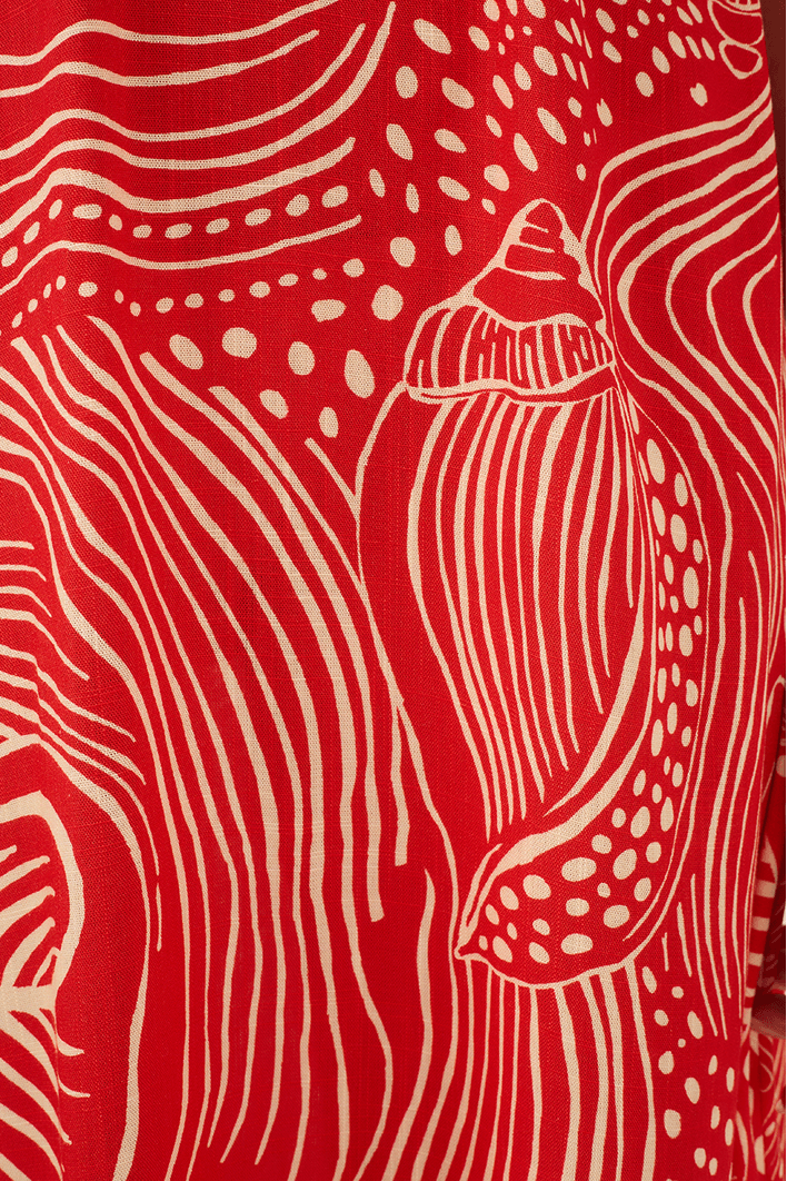 Vestido Cropped Estampa Lagoa Guará