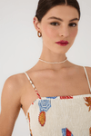Vestido Curto Estampa Sol