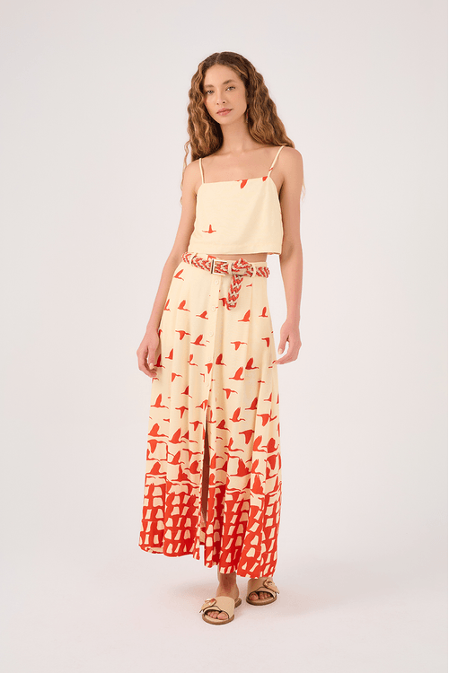 Conjunto Linho Estampa Guarás
