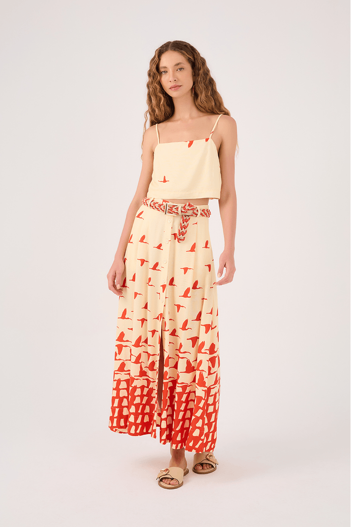 Conjunto Linho Estampa Guarás