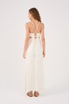 Vestido Longo Linho Bordado Lurex Sol