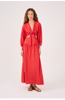 Blusa Linho Bordado Paete