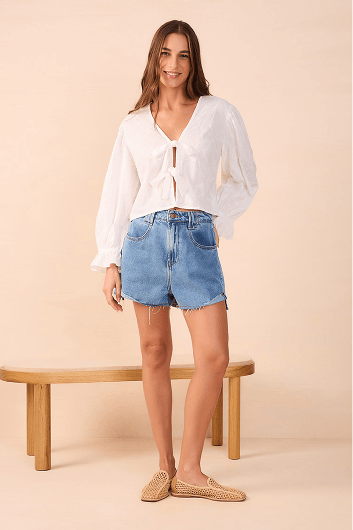 Short Jeans Fenda Lateral