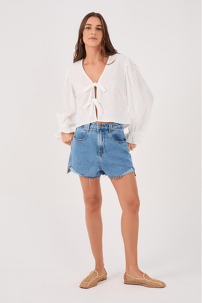 Short Jeans Fenda Lateral
