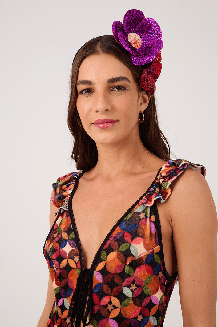 Body Babado Estampa Estrelar