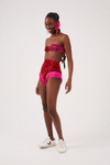 Conjunto Top E Hot Com Franja Carnaval
