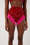 Conjunto Top E Hot Com Franja Carnaval