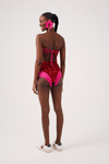 Conjunto Top E Hot Com Franja Carnaval