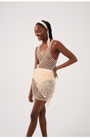Vestido E Lenço Crochet Bordado